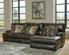Como - 3 Piece Italian Leather Match Reclining Sectional