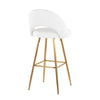 Renee - Upholstered Fixed-Height Barstool (Set of 2) - Gold Base
