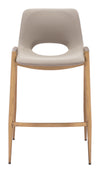 Desi Counter Stool Beige & Gold — Set of 2