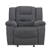 Redondo - Glider Recliner With Heat And Massage - Dark Gray