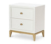 Chelsea by Rachael Ray Nightstand — White with Gold Accents
