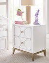 Chelsea by Rachael Ray Nightstand — White with Gold Accents