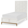 Chelsea by Rachael Ray Panel Bed — Twin / White with Gold Accents