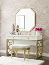 Chelsea by Rachael Ray Mirror Gold — White with Gold Accents