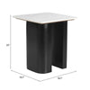 Fiora - Side Table - White / Black