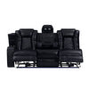 Orion II - LAF Sofa With Power Headrest & Footrest - Black