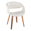 Curvo - Upholstered Chair (Set of 2) - Walnut Wood Legs