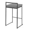 Fuji - Stackable Counter Stool With Cushion - Black Metal