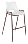 Desi Barstool White & Walnut — Set of 2