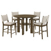 Ottowa - 5 Piece Round Counter Height Dining Room Set - Brown