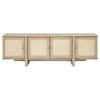 Kailani - 79" 4-door Cane TV Stand Media Console - Beige Oak