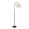 April - 72" Metal Floor Lamp - Oil Bronze With Natural Linen Shade