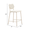 Zeal Counter Stool Light Gray & Beige — Set of 4
