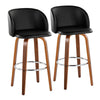 Fran - Fixed-Height Barstool (Set of 2) - Walnut Wood