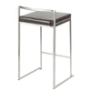 Fuji - 26" Stackable Counter Stool - Brushed Stainless Steel