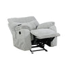 Chablis - Glider Recliner With Heat And Massage - Mist Gray
