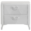 Cassia - 2-Drawer Nightstand Bedside Table - White High Gloss