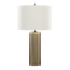 Huit - 26" Metal Table Lamp (Set of 2) - Antique Brass And White Linen