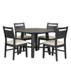 Sable Crest - 5 Piece Set (Round Dining Table & 4 Chairs) - Black