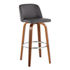 Toriano - 30" Fixed-Height Barstool (Set of 2) - Dark Brown And Dark Gray