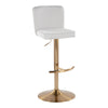 Henry - Adjustable Barstool With Swivel - Gold Metal (Set of 2)