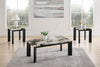 Strata - Faux Marble 3 Piece Occasional Set (1 Coffee & 2 End Tables) - Black / White