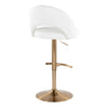 Renee - Adjustable Barstool (Set of 2) - Gold Base