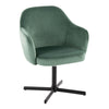 Buena - Swivel Accent Chair - Black Metal Base