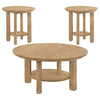 Ottowa - Round Wood Coffee Table Set