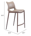 Ace Counter Stool (Set of 2) Brown & Walnut — Set of 2