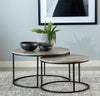Lainey - 2 Piece Round Faux Marble Nesting Coffee Table