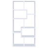 Theo 71-inch 6-shelf Bookshelf White — product view 3