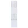 Baxter 67-inch 4-shelf Bookshelf White and Chrome — product view 3