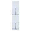 Baxter 67-inch 4-shelf Bookshelf White and Chrome — product view 7