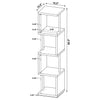 Baxter 67-inch 4-shelf Bookshelf White and Chrome — product view 11