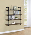 Elmcrest 39-inch 4-shelf Wall Bookshelf Rustic Oak — product view 2