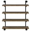 Elmcrest 39-inch 4-shelf Wall Bookshelf Rustic Oak — product view 6