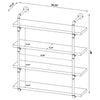 Elmcrest 39-inch 4-shelf Wall Bookshelf Rustic Oak — product view 8