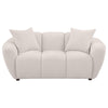 Destino - Chenille Upholstered Splayed Arm Loveseat - Greige