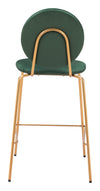 Odessa Counter Stool Green & Gold — Set of 2