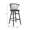 Stenger Barstool Black — Set of 2