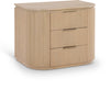 Astrid 30 inch Solid Wood And Oak Veneer Nightstand — Natural
