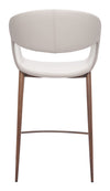Limay Counter Stool Beige & Walnut