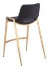 Desi Counter Stool Black & Gold — Set of 2