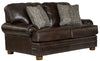 Roberto - Leather Loveseat - Cocoa