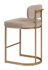 Velar Counter Stool Beige & Bronze — Set of 2