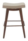 Divat Counter Stool Beige & Walnut — Set of 2