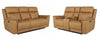 Power Recliner With Power Headrest Leather Vogue Toffee