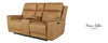 Power Reclining Loveseat With Console Leather Vogue Toffee