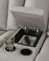 Elevate Edges Glider Reclining Loveseat with Console
